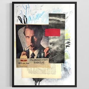 Original Mixed Media Abstract Modern Art Painting 18x24 "Barclay" Signed